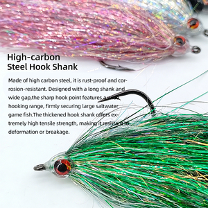 <span class=keywords><strong>Leurre</strong></span> de pêche à la mouche Pike <span class=keywords><strong>Streamer</strong></span> 4/0 avec hameçon à plumes - Product Image 5
