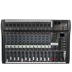 Gran oferta EX-12 USB 12 canales mezclador de Audio Digital para puesta en escena profesional DJ músico mezclador de Audio