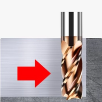 Fraise plate en acier au tungstène haute performance, revêtement nano, 4 cannelures, modèle AR30, outil de fraisage CNC, vente en gros à bas prix