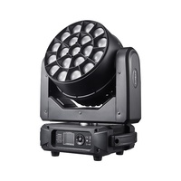Projecteur de scène à tête mobile MOKE 19x40W RGBW Zoom LED Bee Eye DMX512 pour DJ, club, discothèque, mariage, fête, piste de danse