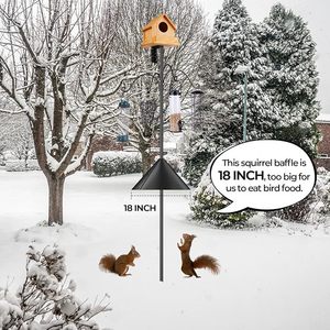 Birdhouse Bird Feeder <b>Pole</b> With <b>Hooks</b> Adjustable Height Powder Coated Steel Outdoor Garden Backyard Birding Set - Product Image 4