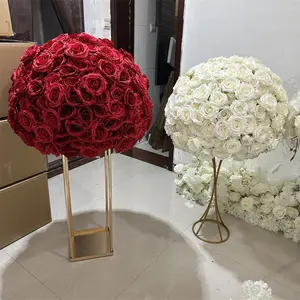 Fg wedding fornisce centrotavola palla floreale con composizione floreale rosa rossa