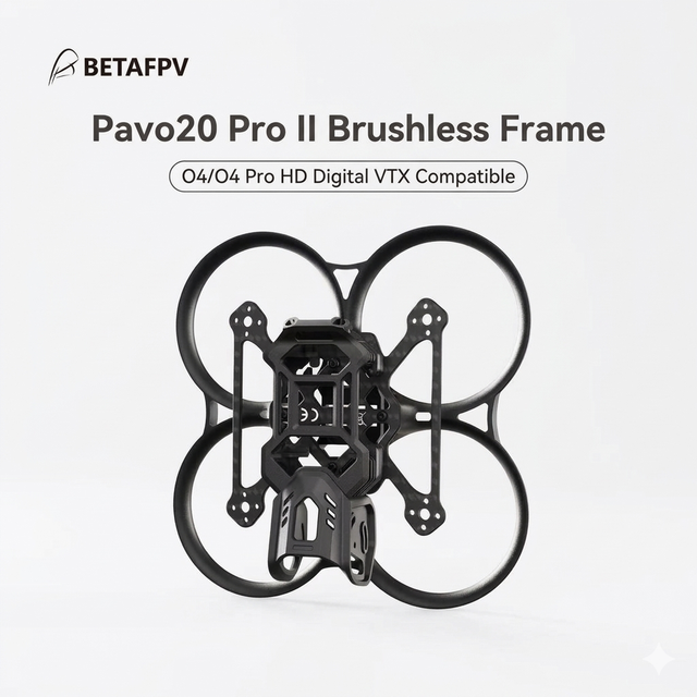 BETAFPV Pavo20 Pro II Drone Frame Kit Composite Material Compatible O4 O4 Pro Air 2 Inch Cinewhoop Racing Made Guangdong China