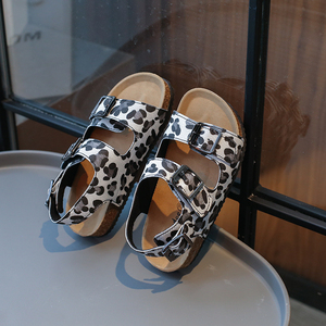 Durable Using Low Price 2024 New Design Casual Wholesale Fashion Double Buckle Cork <strong>Slippers</strong> for Girls - Product Image 4