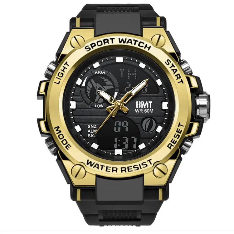 Analog Digital watch mens colorful Wrist Watches,luxury waterproof quartz student unisex gold Sports Digital Watches