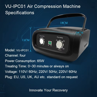 Appareil de thérapie par compression d'air médical VU MDR CE, masseur à compression séquentielle à 4 chambres pour la prévention des THCV