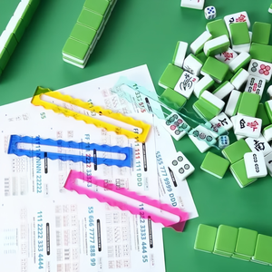 MeldVerse Lot de 4 Guides de Mahjong de Luxe en Acrylique Lumineux à Bordure Festonnée, Aide et Lecteur de Règles pour Joueurs - Product Image 6