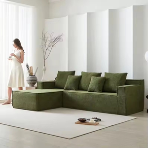 Sofá Esquinero Seccional Comprimido para Sala de Estar/Apartamento, Ahorro de Espacio, Sin Marco, Mueble de Espuma - Product Image 4