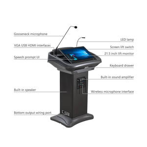 <span class=keywords><strong>Atril</strong></span> con Pantalla LCD Interactiva AIO <span class=keywords><strong>de</strong></span> 21.5 Pulgadas, Altavoz y Micrófono, Podio para Conferencias - Product Image 3