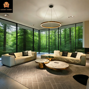 Sofá Seccional de Cuero Genuino Italiano de Lujo, Diseño Moderno de Alta Gama, Múltiples Plazas, Tamaño Personalizado para Hotel - Product Image 6