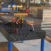 Table de soudage flexible 3D en acier D28, surface nitrurée, plateforme de soudage modulaire avec pieds de support