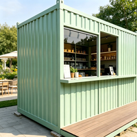 SKYLINE Maison Conteneur Modulaire Préfabriquée à Assemblage Rapide, Respirante et Moderne, Kiosque, Cabine, Fenêtre Rabattable, Cuisine Extérieure Portable, Bureau