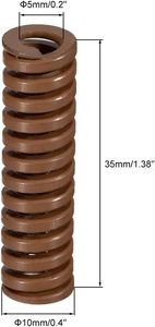 Пружины из стального сплава, 10 мм ID, 35 мм длина, спиральные, штампованные, на заказ, промышленные, для автомобильной подвески, компрессионные, коричневые, 2 шт., YS YS01 - Product Image 2