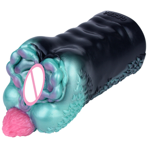 GEEBA 블랙 맘바 컬러 남성 자위대 판타지 페니스 스트로커 컵 현실적인 질 포켓 음모 - Product Image 1