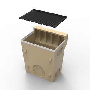 Fosses de <span class=keywords><strong>puisard</strong></span> à capacité de charge élevée avec grilles en <span class=keywords><strong>fonte</strong></span> ductile couvrant la chambre d'inspection de gouttière en béton polymère - Product Image 2
