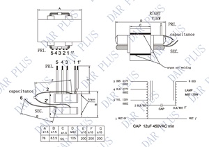 หม้อแปลงไฟฟ้า 120V เฟสเดียว EI76*55 สำหรับเครื่องมือวัด 60Hz หม้อแปลงไฟฟ้ากำลัง ขดลวดทองแดง ขดลวดคู่ สำหรับไฟ HID - Product Image 4