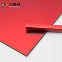Plaque acrylique miroir HUASHUAITE 4ft x 6ft, 4ft x 8ft, 3mm, 4mm, or, argent, rouge, bleu pour découpe laser