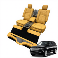 Range Rover Mise à niveau de l'intérieur de la voiture Modifié Quatre places avec panneau de table pliante arrière Modification de l'intérieur en métal pour sept places