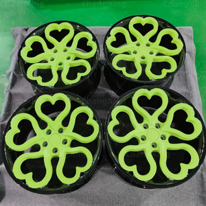 Rines Forjados Speedmega en Forma de Corazón, Color Verde Negro Pulido a Espejo, Escalonados 19x9J 19x10J 5x112 para 2020 para Premium 3.0 - Product Image 2