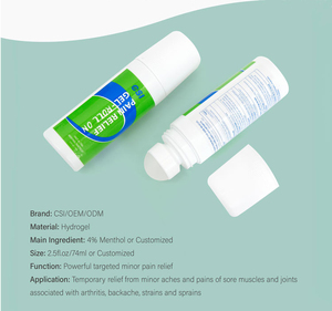 CSI prodotti più venduti 2024 ingredienti personalizzati in idrogel di lunga durata per alleviare il dolore al mentolo tubo in <span class=keywords><strong>Gel</strong></span> antidolorifico e Roll-On