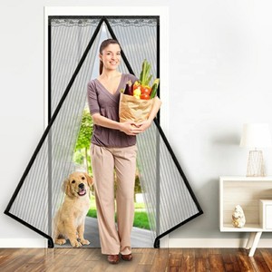 Cortina de malla antimosquitos de tamaño personalizado, <span class=keywords><strong>puerta</strong></span> de pantalla magnética con tachuelas - Product Image 2