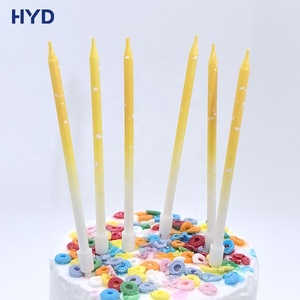 Bougies fines en cire scintillantes à dégradé de couleurs vives 2026, sans fumée, pour la décoration de pâtisseries, les rendez-vous romantiques, 11,5 cm * 0,31 cm, 6 pièces - Product Image 2