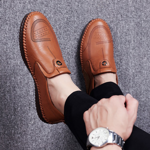 Men's Slip-On Loafers Round Toe <b>Synthetic</b> <b>Leather</b> Rubber Sole Comfortable Lining All Seasons Business Casual Shoes - Product Image 3