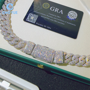 Cadena Cubana de Plata de Ley 925 con Diamantes de Moissanita VVS de 15 mm, Estilo Hip Hop, Joyería de Moda - Product Image 4