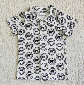 เสื้อเชิ้ตแขนสั้นสไตล์ตะวันตกติดกระดุมสำหรับเด็กผู้ชาย เสื้อโปโลเด็กผู้ชายตัวเล็ก - Product Image 5