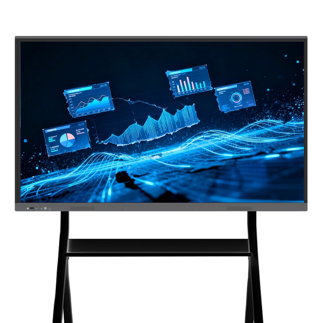 Ultra-Smart 75-Inch 4K LED Interactive Board Conference Halls Wireless Screen Casting 20-Touch Pen Collaborative Touchscreen