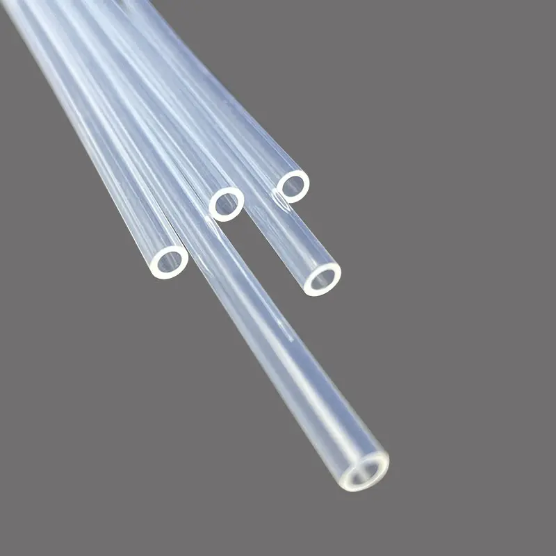 रासायनिक प्रतिरोध इंजीनियरिंग प्लास्टिक निर्माता एफईपी नरम टयूबिंग पारदर्शी गैर-चिपकने वाला मेडिकल ग्रेड एफईपी नली पाइप