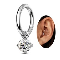 Bijoux de corps de mode pour femmes hommes cristal Septum nez Piercing bijoux en acier inoxydable Tragus Design à la mode bijoux Daith anneau