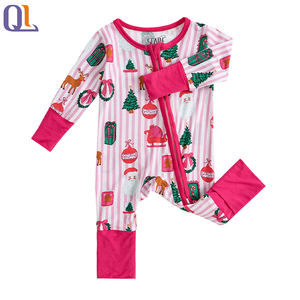 Combinaison longue en fibre de bambou <span class=keywords><strong>pour</strong></span> bébé, vêtements de nuit <span class=keywords><strong>pour</strong></span> bébé, cadeau de Noël <span class=keywords><strong>pour</strong></span> nouveau-né - Product Image 3