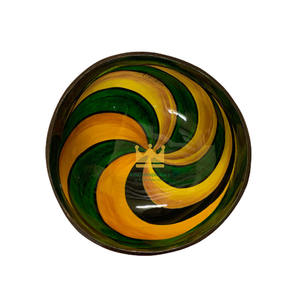 Bol à salade en bois naturel classique écologique en coquille de noix de coco laquée fait main, vente chaude, prix bas, en provenance du Vietnam - Product Image 2