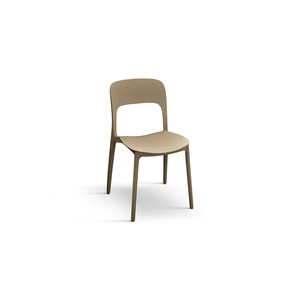 Ensemble de 4 chaises Luana en polypropylène gris tourterelle pour salle à manger, intérieur et extérieur - Product Image 1