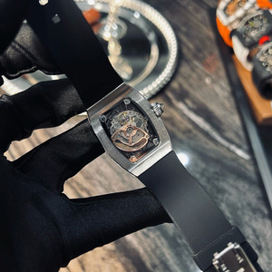 Montre de luxe pour <span class=keywords><strong>femme</strong></span> Hollow 0701, entièrement sertie de diamants, cadran rouge lèvres, montre de luxe avec fonction calendrier, montre pour <span class=keywords><strong>femme</strong></span> d'affaires - Product Image 4