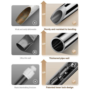 ARODDY <span class=keywords><strong>Support</strong></span> de <span class=keywords><strong>rideau</strong></span> de tension de salle de bain réglable de 27.6 à 47.2 pouces <span class=keywords><strong>sans</strong></span> perçage tringle à <span class=keywords><strong>rideau</strong></span> de douche - Product Image 2