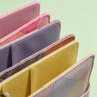 Organiseur de budget A6 en cuir patchwork avec fermoirs magnétiques, pochettes zippées, journal de budget avec enveloppes pour espèces, journal à feuilles mobiles