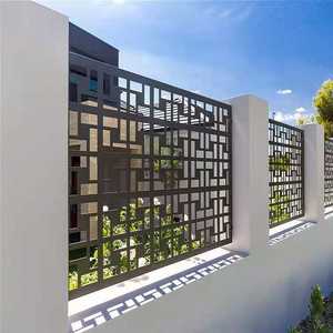 Lazer kesim alüminyum bahçe çit panelleri dekoratif üst mızrak Metal alüminyum alaşım bahçe çit panelleri - Product Image 2