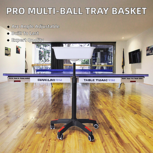 Plateau de tennis de <span class=keywords><strong>table</strong></span> professionnel mobile multi-balles avec cadre en acier inoxydable et capacité de 250 balles en nylon pour l'entraînement et le rangement - Product Image 2