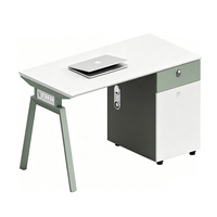 Ensemble de chaises de bureau pour personnel, mobilier de bureau moderne et minimaliste pour espace ouvert, avec tiroirs, rangement amovible, matériau PVC, librement combinable