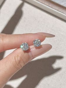 UM Jewelry 925 <b>Silver</b> <b>Stud</b> Earring Unisex/Men/Women Gold Plated Anniversary Daily Wedding Gift - Product Image 2