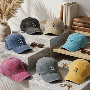 Gorra de Béisbol Vintage Desgastada de Algodón Lavado con Logo Personalizado, Bajo MOQ, OEM ODM, Gorras de Corona Suave Sin Estructura - Product Image 2