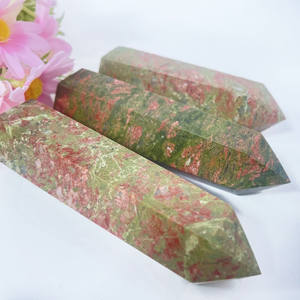 Cristalli curativi naturali di alta qualità e pietre torre <span class=keywords><strong>obelisco</strong></span> Unakite Point - Product Image 4