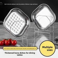 Vierkante bottenbord-snackbord Huishoudelijke fruitschaal Creatief Ins-stijl Minimalistisch Scandinavisch design Eettafel met effen patroon