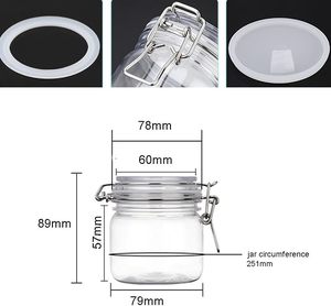 Tarro de Vidrio de Gran Capacidad al por Mayor con Tapa Metálica y Sello Dorado, Contenedor Transparente para Alimentos de Alta Calidad con Logotipo Personalizado - Product Image 3