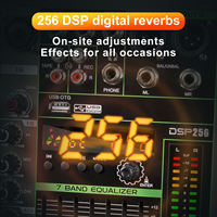 Console de mixage audio amplifiée AT16D 16 canaux 2x1000W, 256 effets DSP, console de mixage professionnelle pour DJ, scène, studio, système de sonorisation en direct