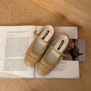 New Styles De Trabajo Square Toe Fashion Ladies Buckle Sandals Outsole Office Flat <strong>Shoes</strong> for Women - Product Image 5