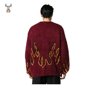 Fábrica al por mayor V Neck <span class=keywords><strong>Oversize</strong></span> suéter de los hombres adultos de punto <span class=keywords><strong>Cardigan</strong></span> - Product Image 3