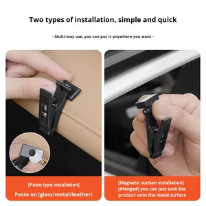 Multifunctional <b>Car</b> Magnetic Card Holder & Sunshade Curtain with ABS Material Interior Kits Adhesive Receipt Organizer <b>Clips</b> - Product Image 3